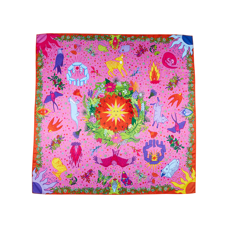 Summer Solstice Knot Wrap - 39.3 in x 39.3 in
